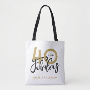 Tote Bag 40 et fabuleuse fête d'anniversaire en or et en n