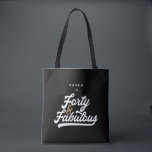 Tote Bag 40 et fabuleux noir et blanc<br><div class="desc">Célébrez votre anniversaire spécial en style avec cet effet blanc et noir 40 et fabuleux anniversaire</div>
