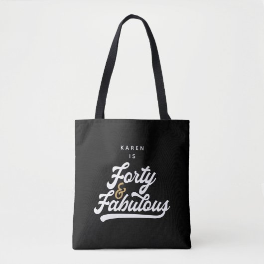 Tote Bag 40 et fabuleux noir et blanc (Devant)