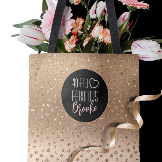 Tote Bag 40 et Fabulous Gold Parties scintillant Fille étin