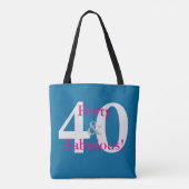 Tote Bag 40 & Fabuleux ! Amusant Personnalisé Anniversaire  (Dos)