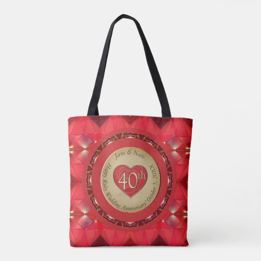 Tote Bag 40e/15e anniversaire de Ruby Fourre-tout (Dos)
