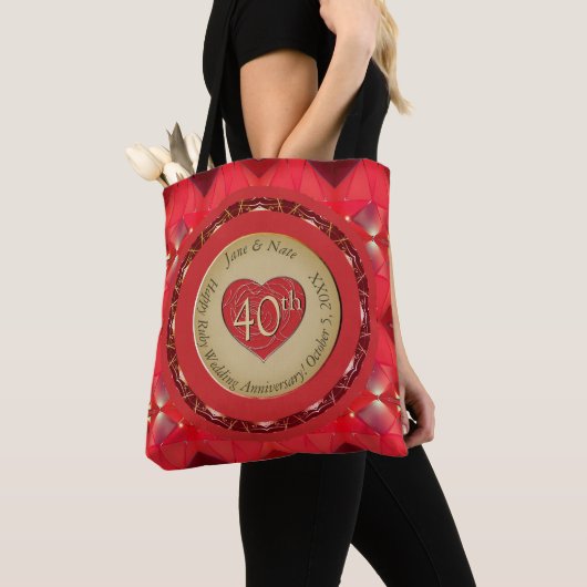 Tote Bag 40e/15e anniversaire de Ruby Fourre-tout (De près)