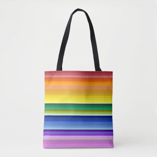 Tote Bag 42 bandes arc-en-ciel (Devant)