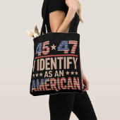 Tote Bag 45 47 Je M'Identifie Comme Un Président Trump Amér (De près)
