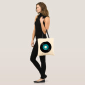 Tote Bag 45s Fourre-tout record (Teal) PERSONNALISABLE (Devant (modèle))