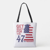 Tote Bag 47e Président, Drapeau américain de Trump (Dos)
