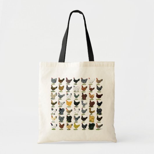 Tote Bag 49 poules de poulet (Devant)