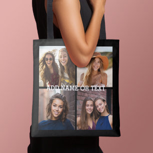 Tote Bag 4 Collage photo - CHOISISSEZ VOTRE COULEUR ARRIÈRE