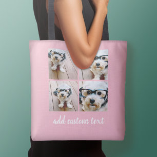 Tote Bag 4 Collage photo - CHOISISSEZ VOTRE COULEUR ARRIÈRE