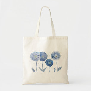 Tote Bag 4 indigo peinture abstraite de pissenlit