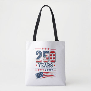 Tote Bag 4 juillet Drapeau américain patriotique 250e anniv