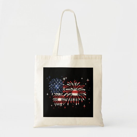 Tote Bag 4 juillet États-Unis Fireworks (Devant)