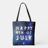 Tote Bag 4 juillet feux d'artifice en Blue Hue Happy 4ème (Dos)