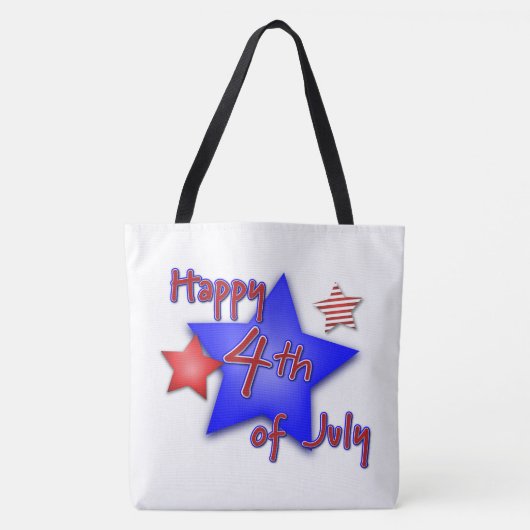 Tote Bag 4 juillet heureux (Devant)