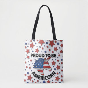 Tote Bag 4 juillet mignonne rouge, blanc et bleu américain