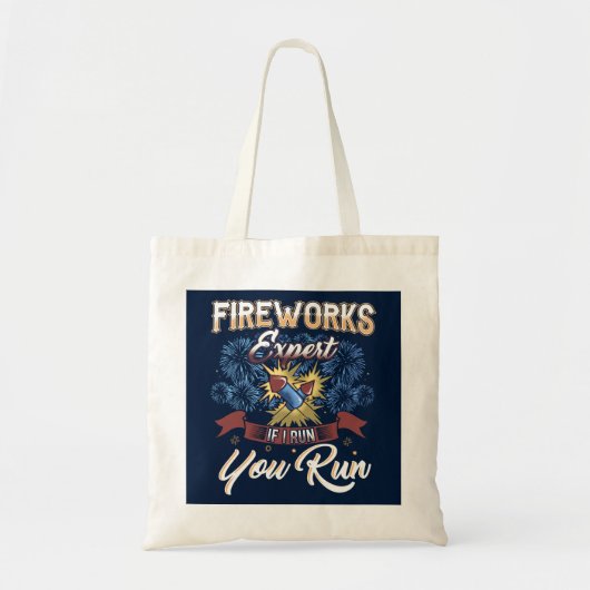 Tote Bag 4 juillet panier expert Fireworks (Devant)