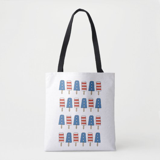 Tote Bag 4 juillet Popsicles 4 juillet fête de l'indépendan (Devant)
