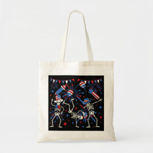 Tote Bag 4 juillet Skeletons dansants