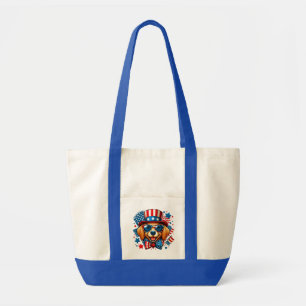 Tote Bag 4 juillet USA chien patriotique Jour de l'Indépend