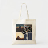 Tote Bag 4 Photo Collage personnalisé Monogramme (Devant)