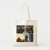 Tote Bag 4 Photo Collage personnalisé Monogramme (Devant)