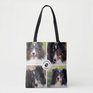 Tote Bag 4 Photos personnalisées pour animaux de compagnie 