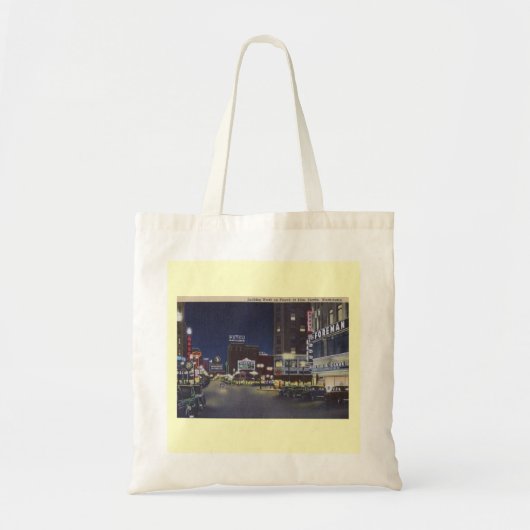 Tote Bag 4e et Pike, Seattle, Washington Vintage (Devant)
