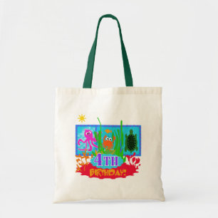 Tote Bag 4ème Aventure sous-marine Tshirts d'anniversaire