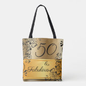 Tote Bag 50 ans et Fabuleux Élégant (Dos)