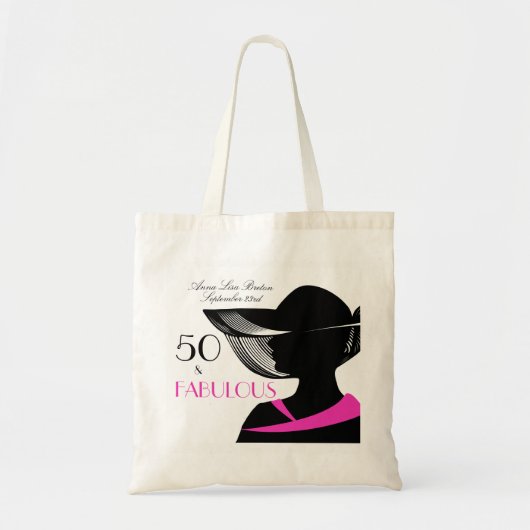 Tote Bag 50 et anniversaire élégant d'art déco fabuleux (Devant)