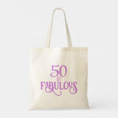 Tote Bag 50 et fabuleuse typographie violette (Dos)
