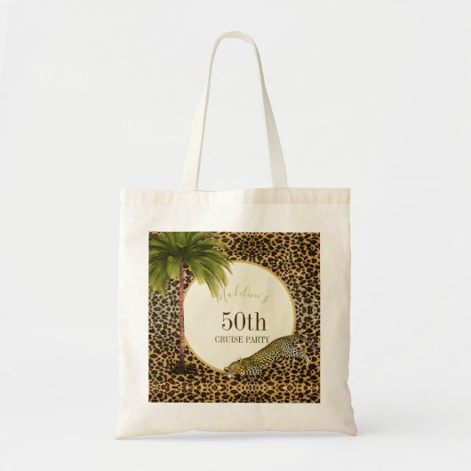 Tote Bag 50 et fabuleux 50e Empreinte de léopard de croisiè (Devant)