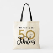 Tote Bag 50 et fabuleux anniversaire d'or noir (Dos)