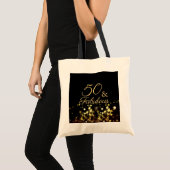 Tote Bag 50 et Fabulous Black and Gold Birthday (Devant (produit))