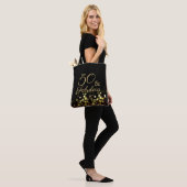 Tote Bag 50 et Fabulous Black and Gold Birthday (Sur le modèle)