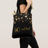 Tote Bag 50 étoiles d'or noir (De près)