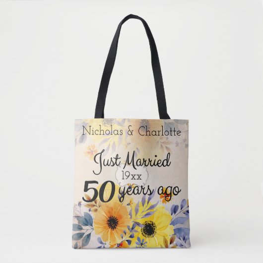 Tote Bag 50e anniversaire de Mariage d'or (Devant)