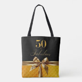 Tote Bag 50e et fabuleux cuir noir en or (Dos)