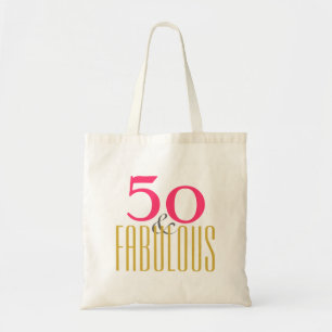 Tote Bag 50ème et Fabuleux anniversaire (ou votre âge préfé
