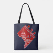 Tote Bag 51e - État de Washington DC Drapeau Borderline (Dos)