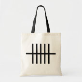 Tote Bag 5 lignes noires biscuites (Devant)