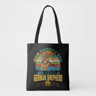 Tote Bag 5 Maman Favori Chien Allemand Berger Vintage