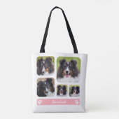 Tote Bag 5 Modèle Photo Collage Personnalisé Avec Nom En Ro (Dos)