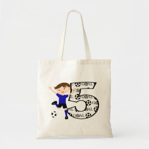 Tote Bag 5ème But rouge et blanc d'anniversaire du footbal
