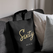Tote Bag 60e anniversaire moderne Simple Soixante Fabuleux 