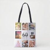 Tote Bag 60e anniversaire sur mesure photo collage femme bl (Devant)