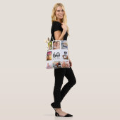 Tote Bag 60e anniversaire sur mesure photo collage femme bl (Sur le modèle)