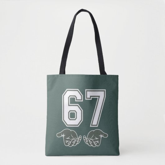 Tote Bag 67 Main Drôle Six Sept Mème Génération Alpha (Devant)