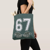 Tote Bag 67 Main Drôle Six Sept Mème Génération Alpha (De près)